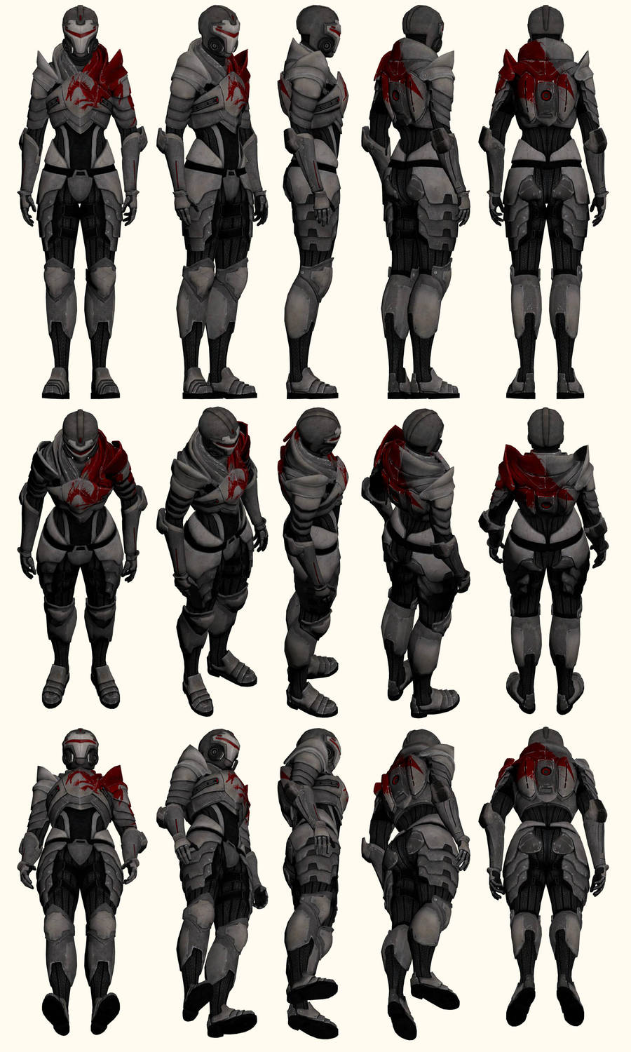 Mass Effect 2, Female Shepard BD Armour Ref by Troodon80
