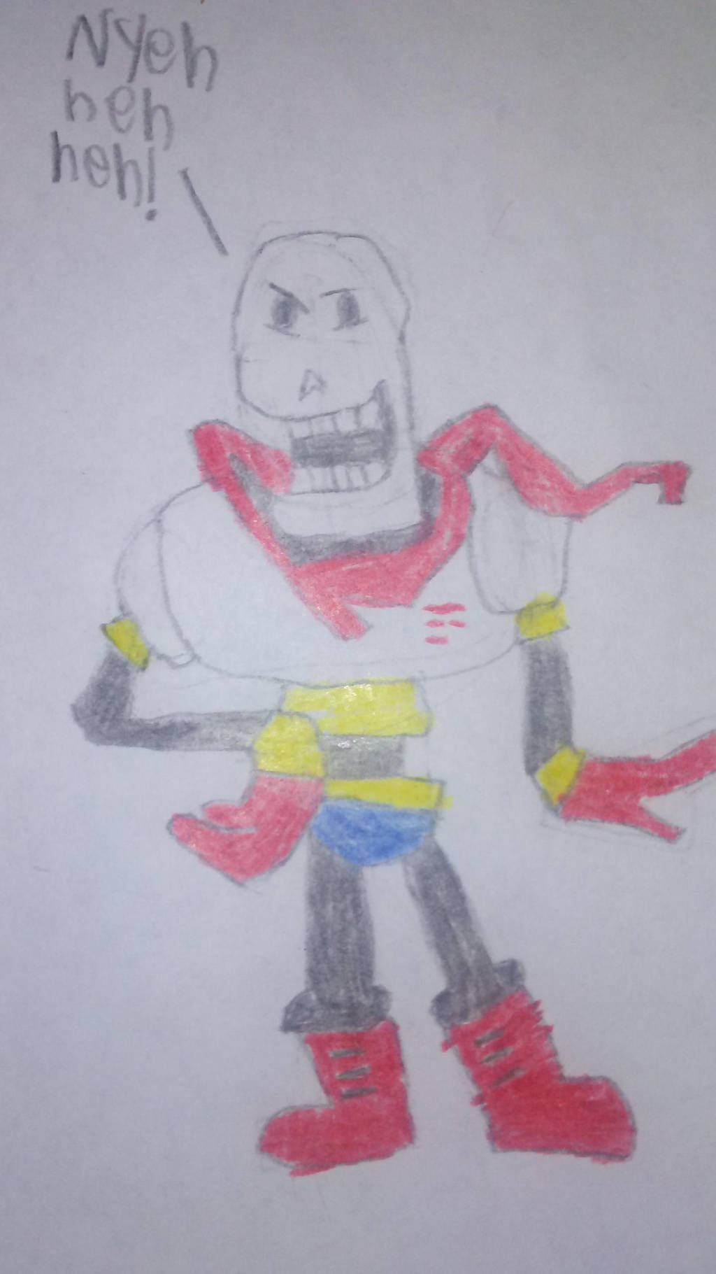 Undertale Papyrus drawing attempt by BeastmodeGuNs