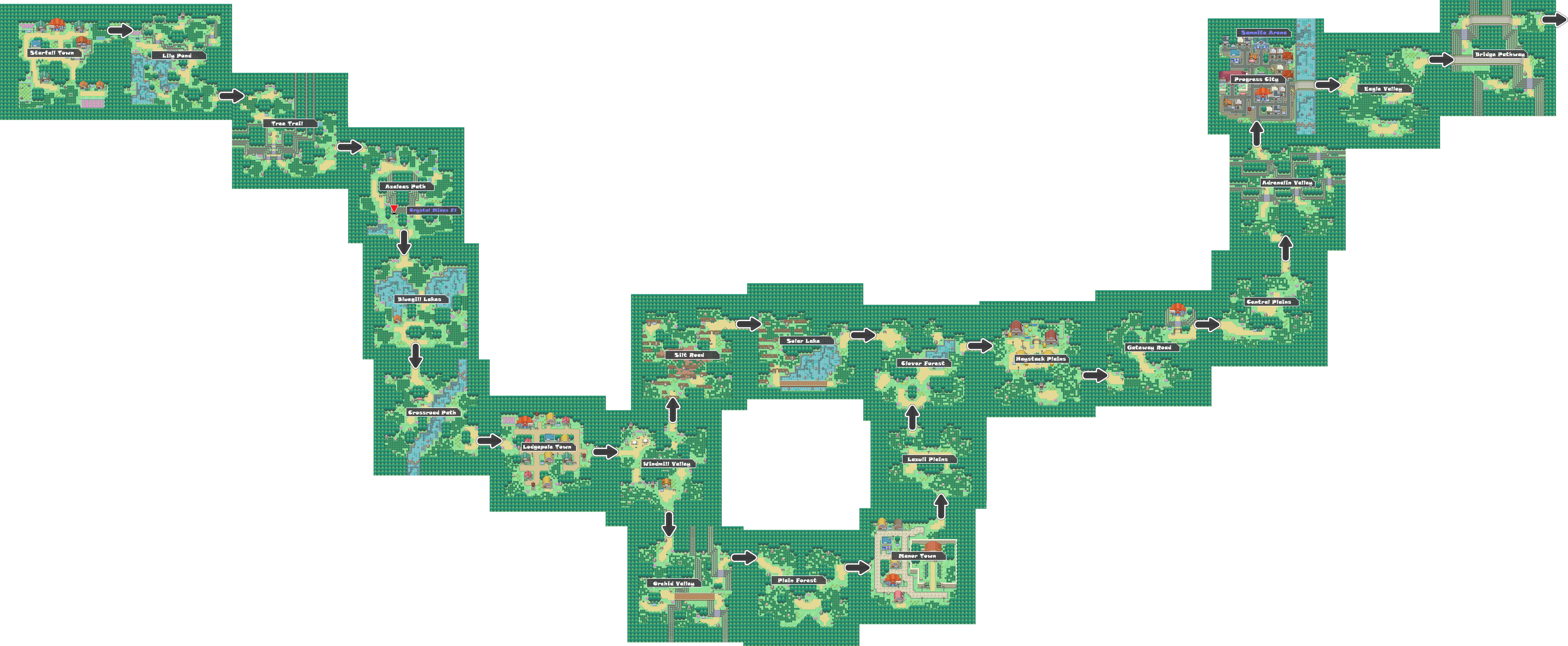 Pokemon Like Monster MMORPG V2 Zone 1 World Map by MonsterMMORPG