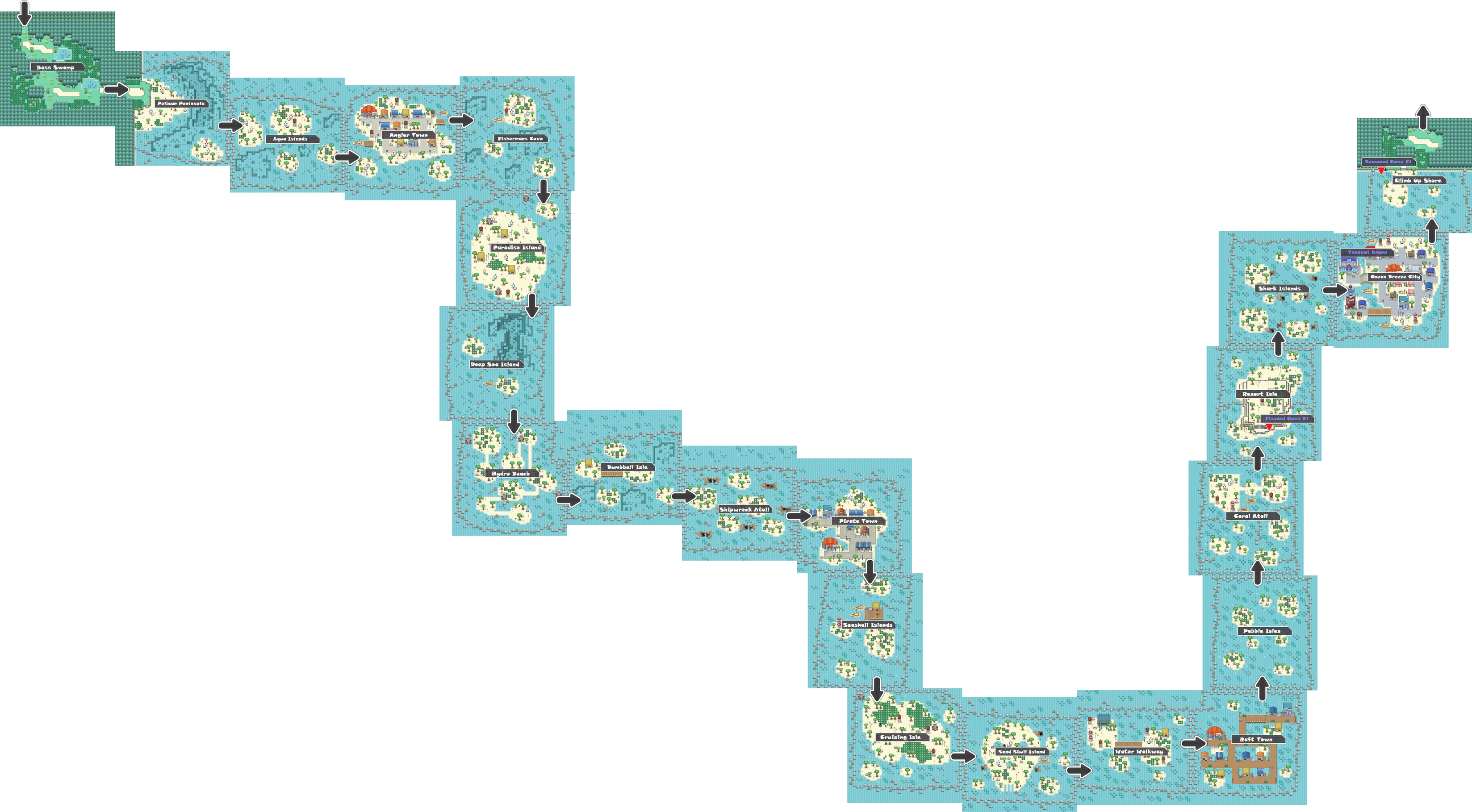 Pokemon Like Monster MMORPG V2 Zone 5 World Map by MonsterMMORPG