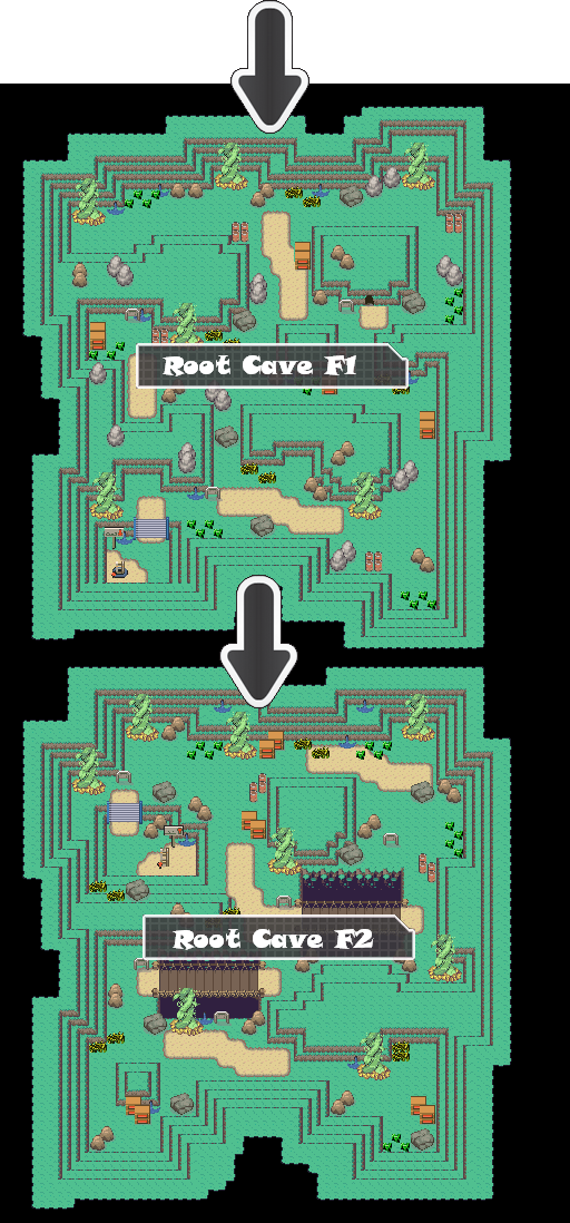 Zone 2 Grass Caves Zone Map Pokemon Like MMORPG by MonsterMMORPG