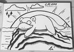 #inktober2018 - day 2 - Slowpoke by JakeShezz