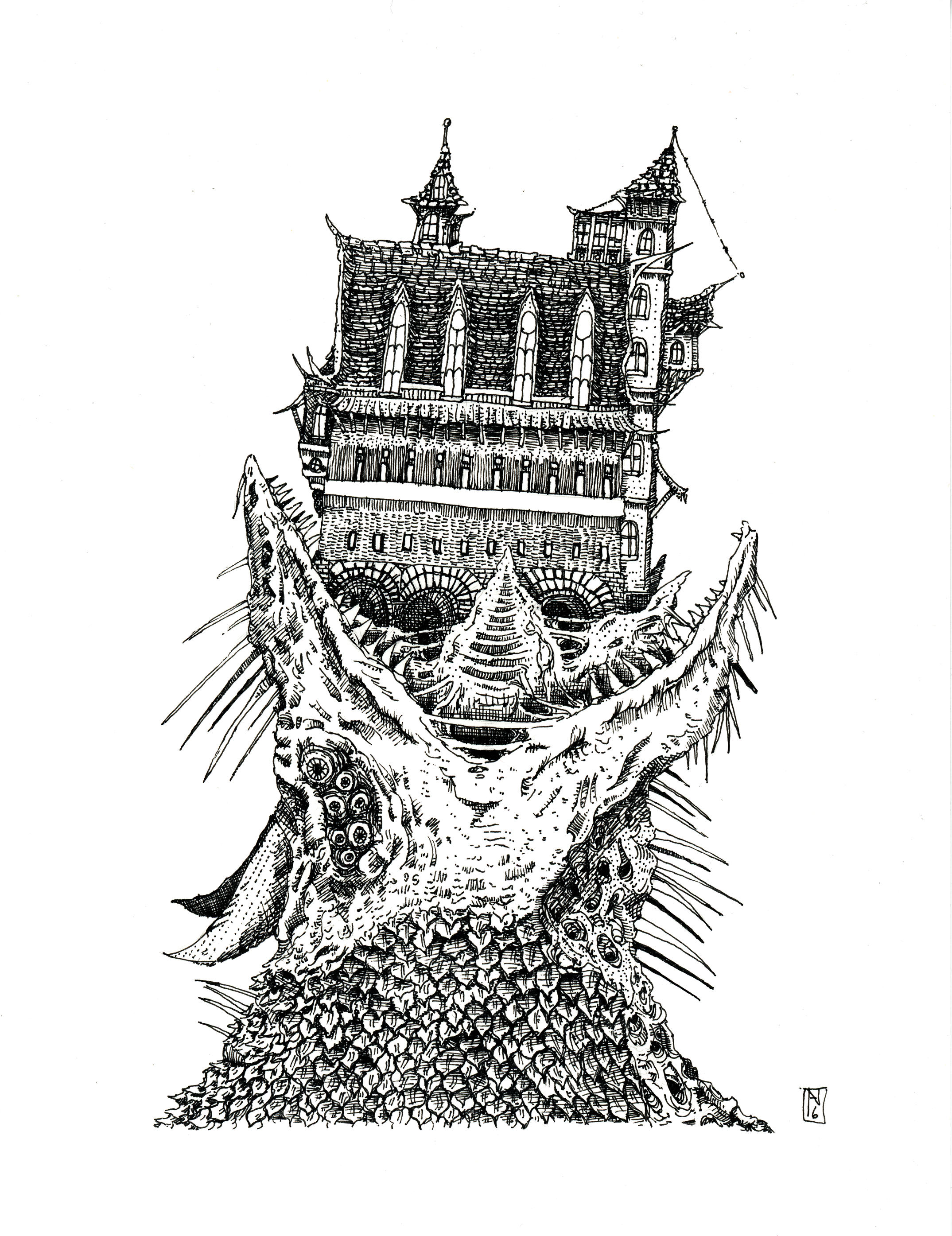Castle Dragonpuke by oag-thomas