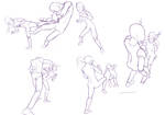 Fight perspective and poses training by Scorch-Art