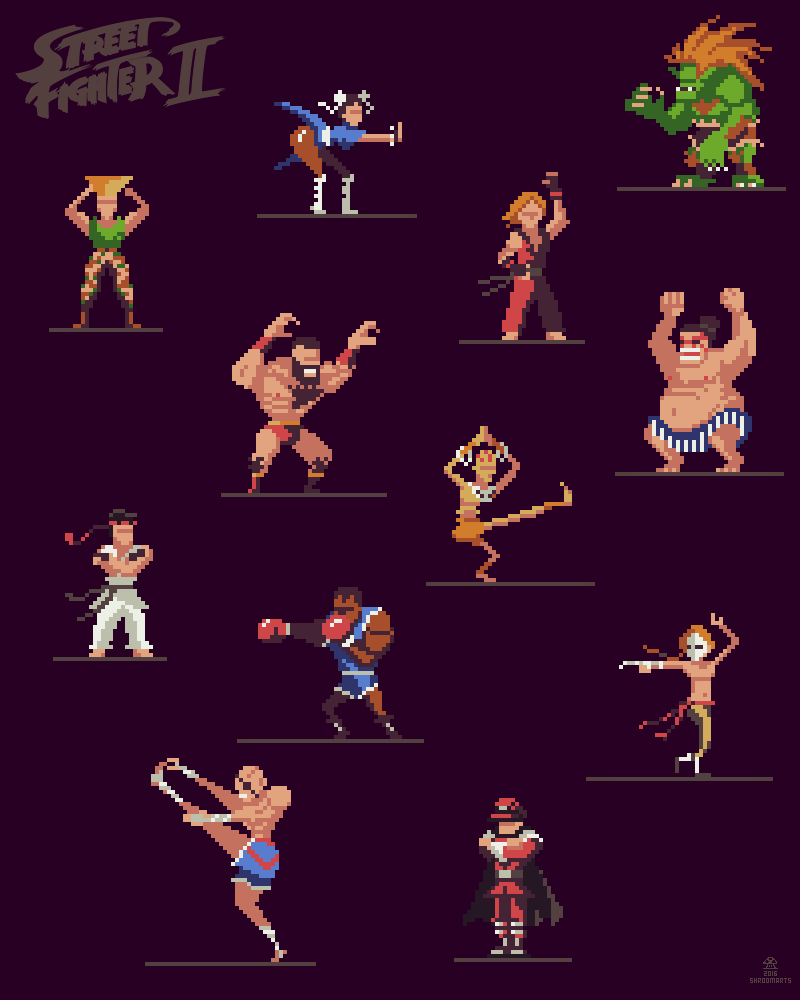 Street Fighter 2 Pixelart By Shroomarts On Deviantart