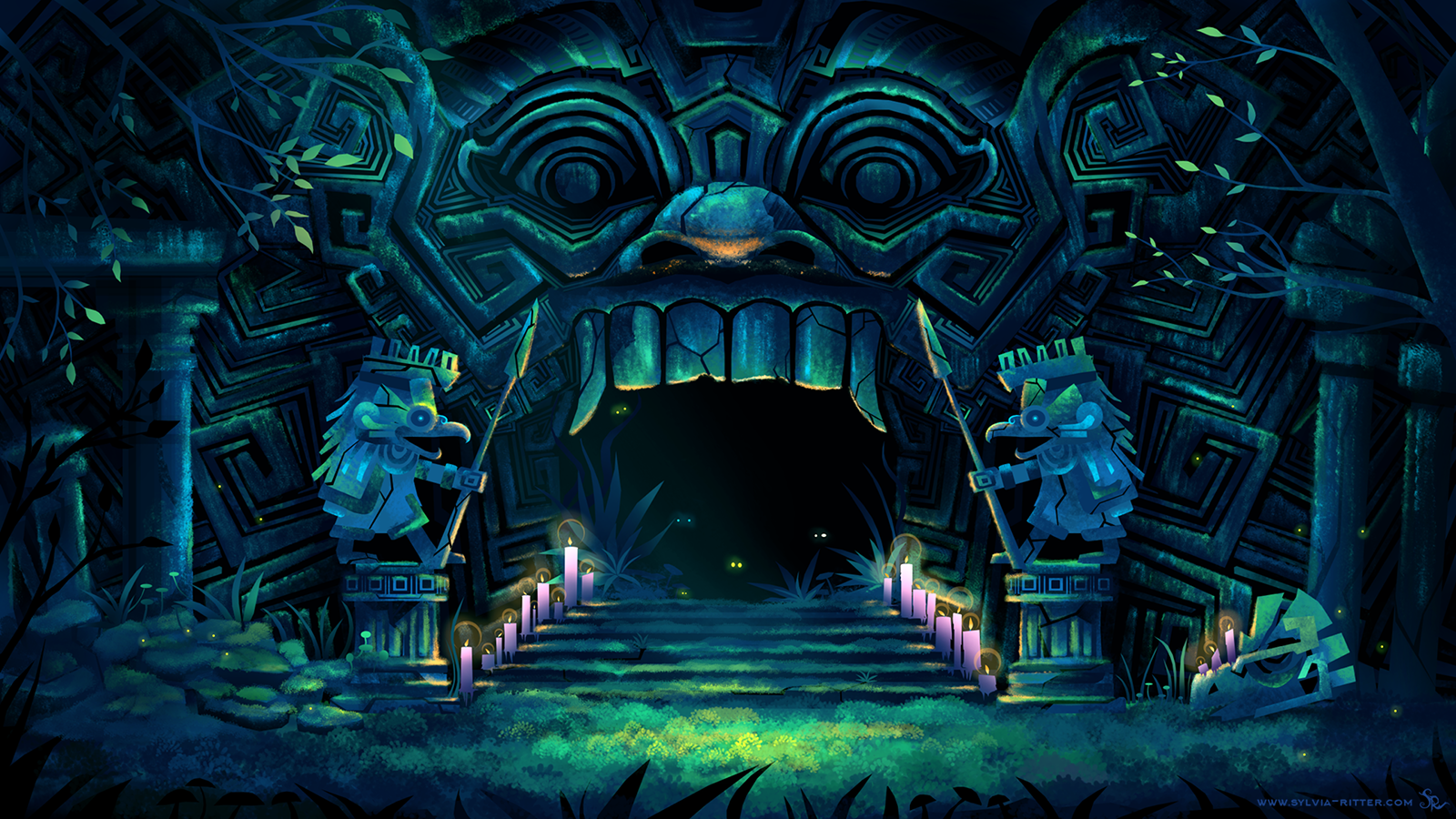 Ancient Ruins Temple Entrance Concept Art by SylviaRitter