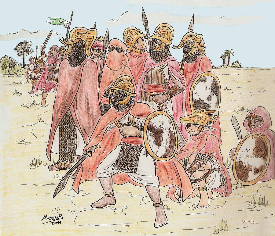 Sand Elf warriors by Shabazik