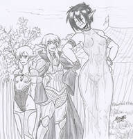 Oak Lady and Weapon Master by Shabazik