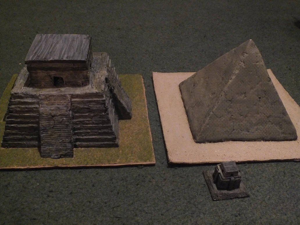Pyramid Models - Maya / Egypt by Baryonyx62