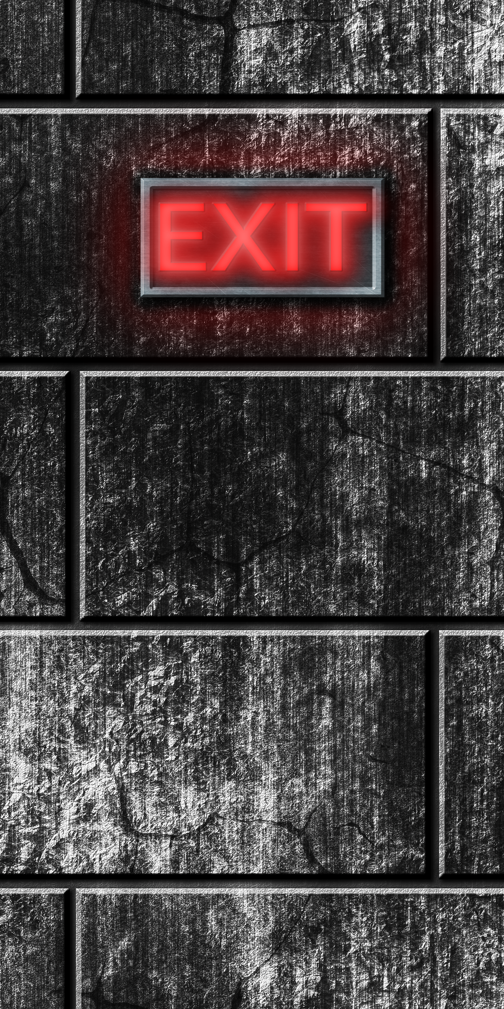 Grey Stone Bricks with Exit sign by Hoover1979