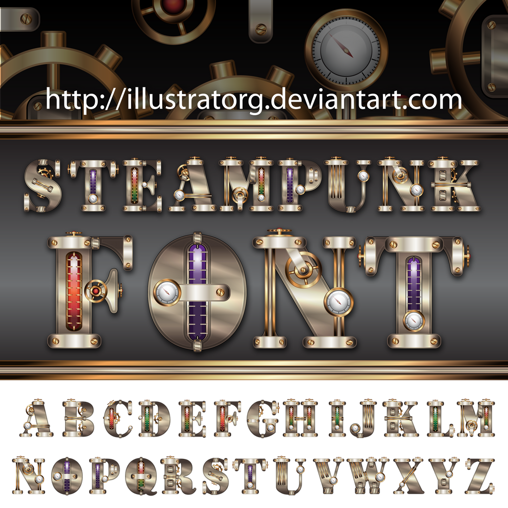 Steampunk FONT V2 by IllustratorG