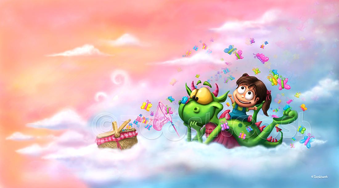 Butterflies Picnic In The Sky by Tooshtoosh