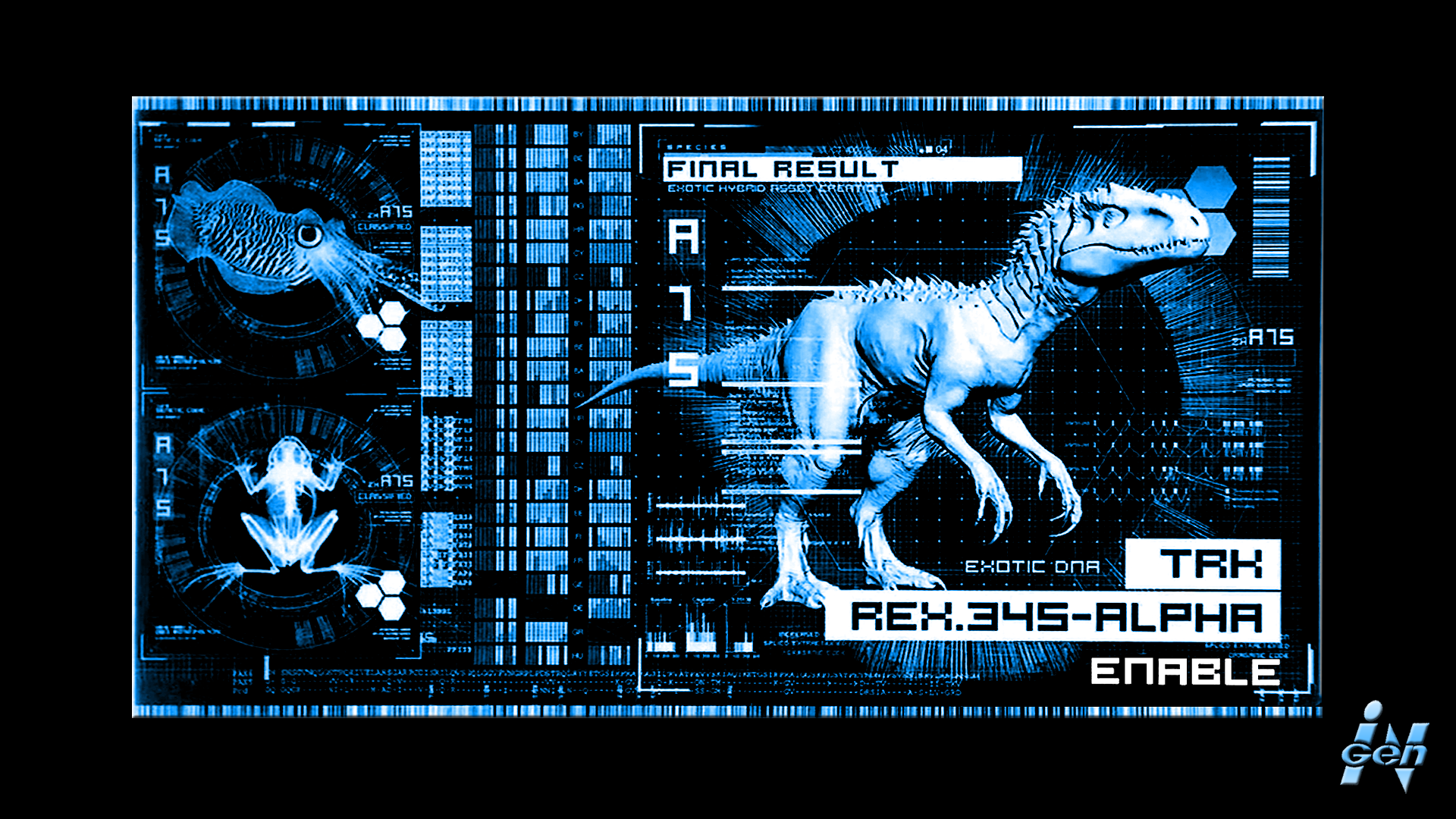 Jurassic World - Indominus Rex - 3D DNA Screen by DiggerEl7
