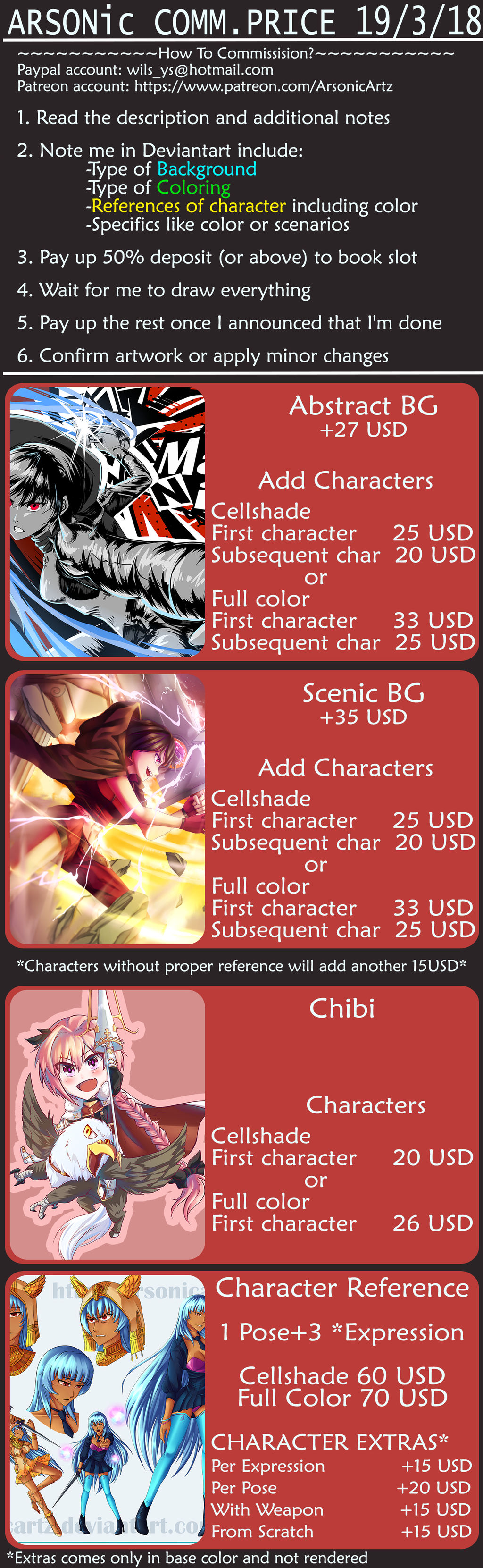 Commission- Info March 2018 by ARSONicARTZ