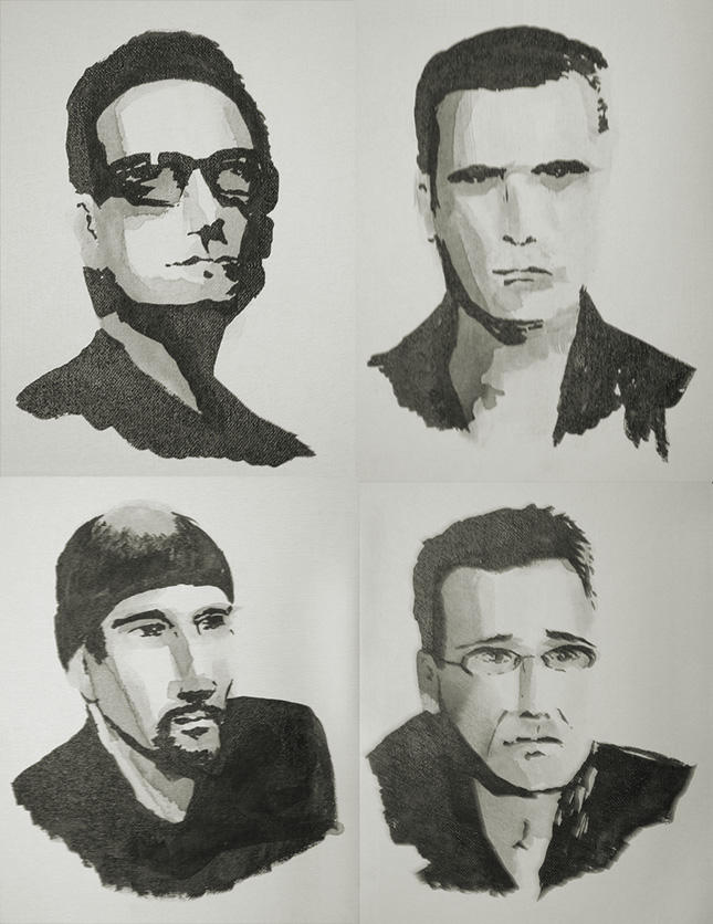 Black Ink - U2 by starvingartist