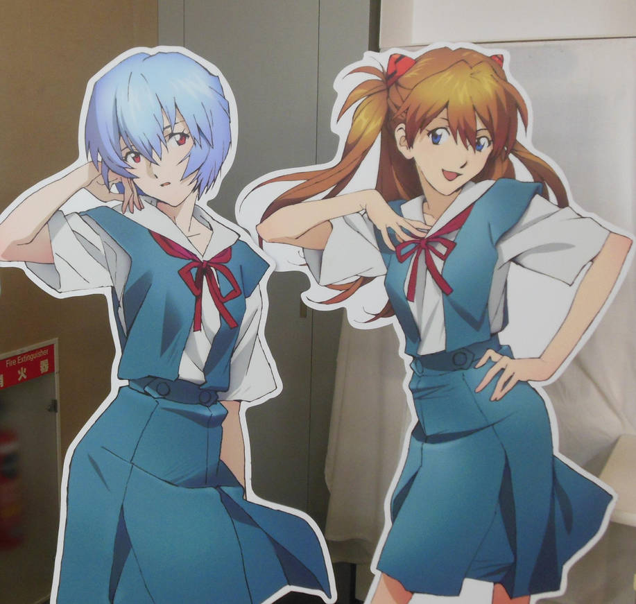 Rei and Asuka at SHSq Eva+Nihonto by rlkitterman