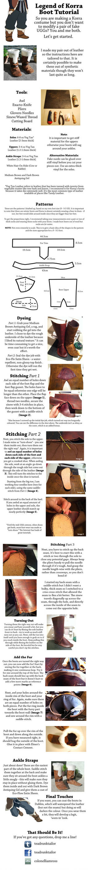 Korra Boot Tutorial by ColonelLiamRoss