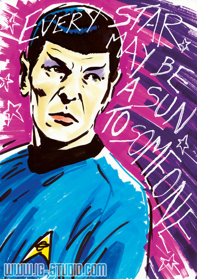 Carl Sagan Reach the Stars - Mr Spock by soyivang