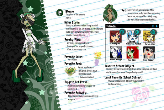 Monster High Blume profile by Shadow-People