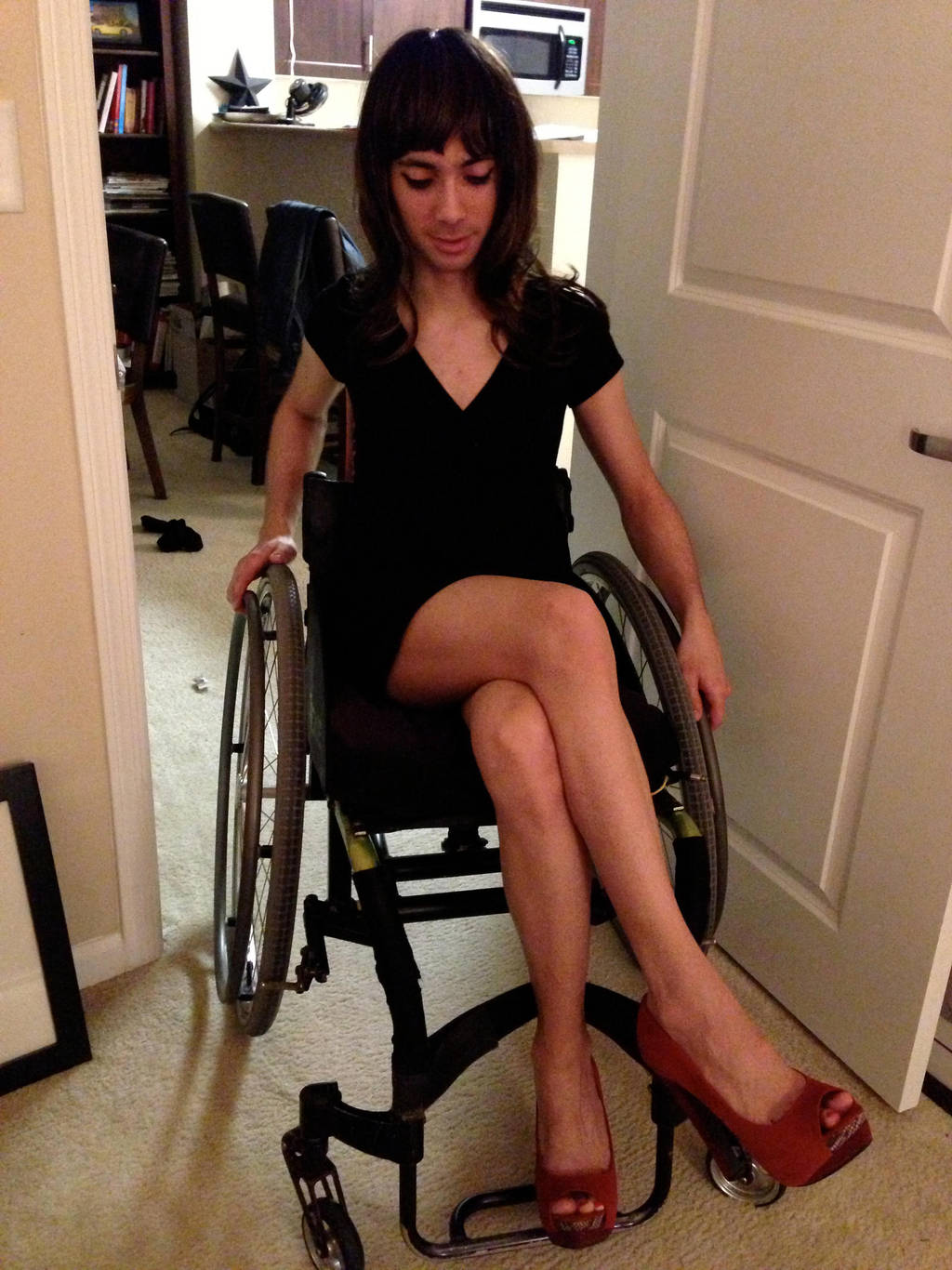 Looking cute in my wheelchair by chingadera841 on DeviantArt