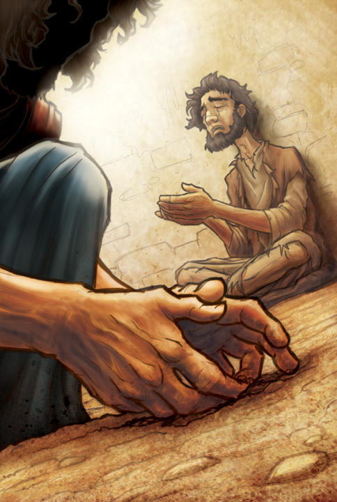 Jesus Heals a Blind Man by eikonik