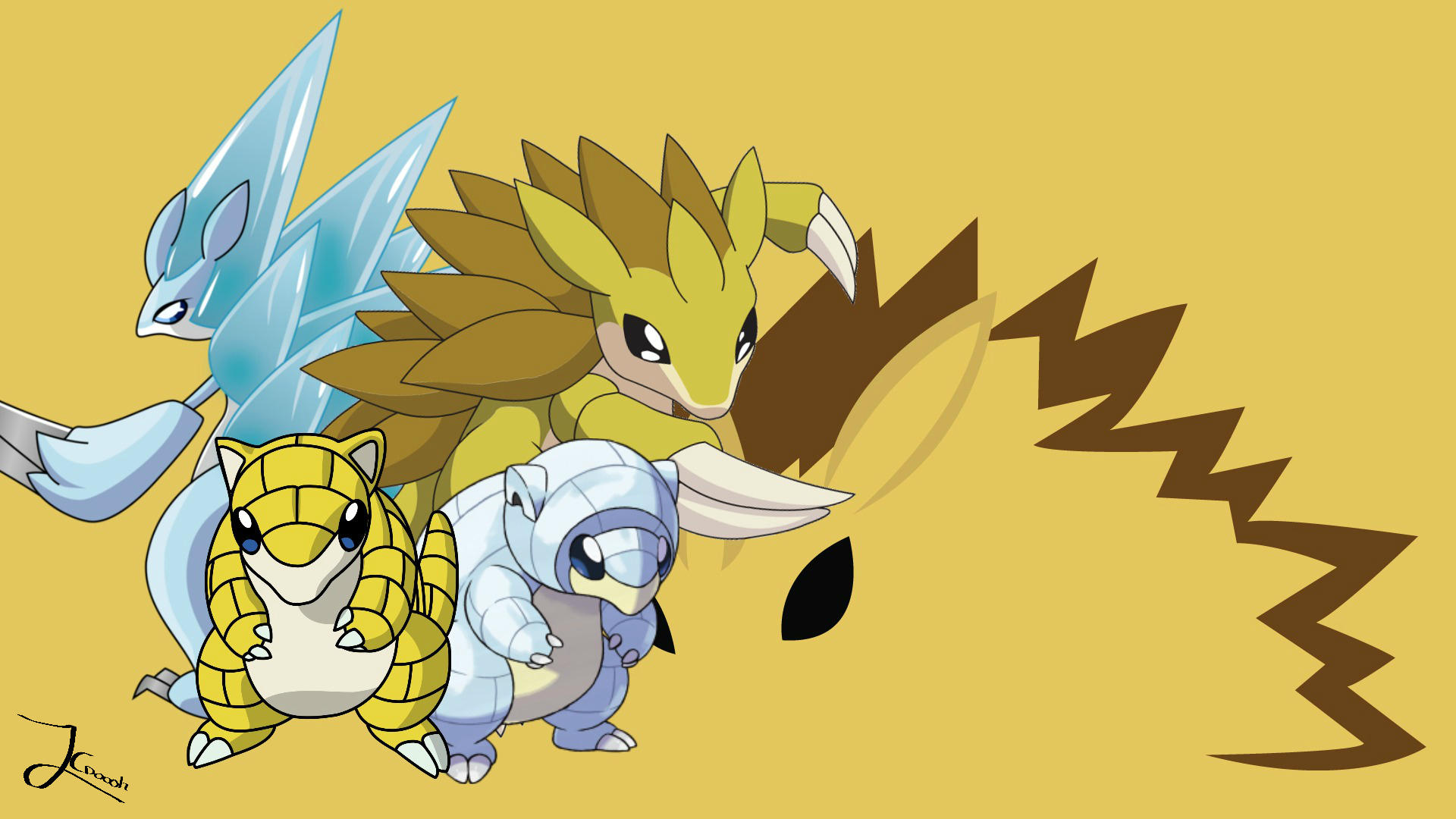 Sandshrew evolution background/wallpaper by Jaceymon on DeviantArt