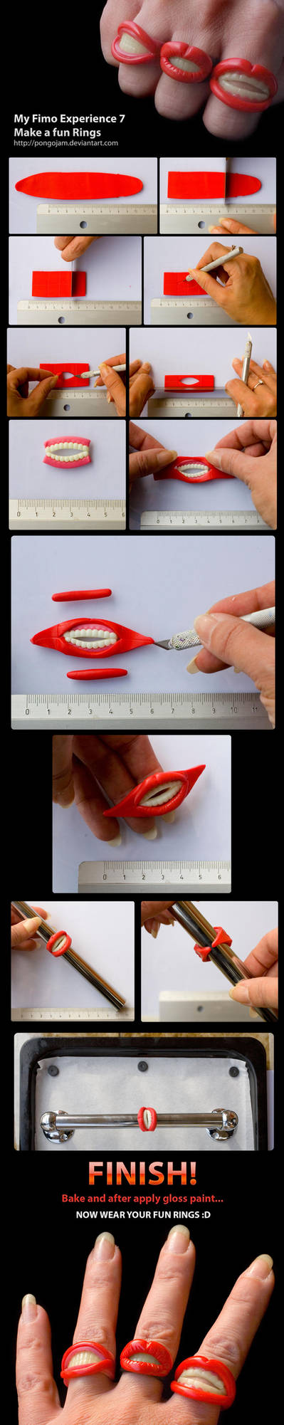Fimo Fun Rings Tutorial by pongojam