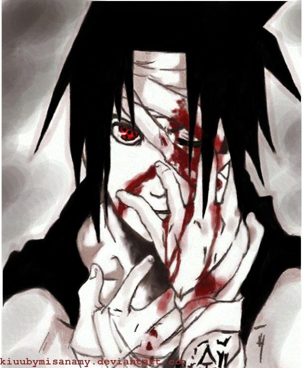 sasuke bleeding eye kiuubymisanamy deviantart. 