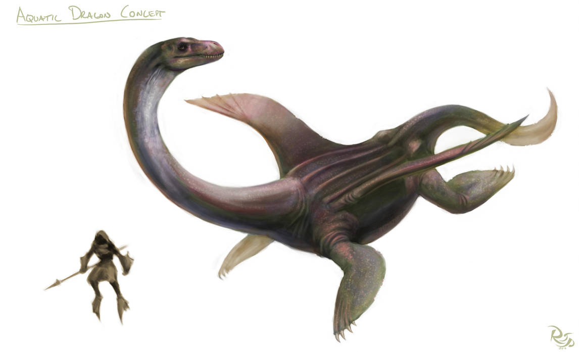Aquatic Dragon Concept by arvalis