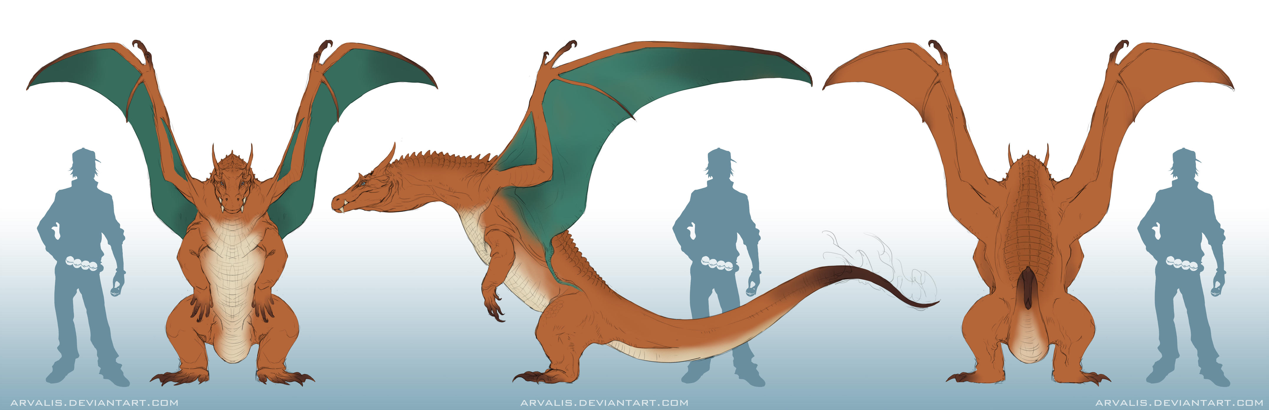 Charizard Orthographic by arvalis