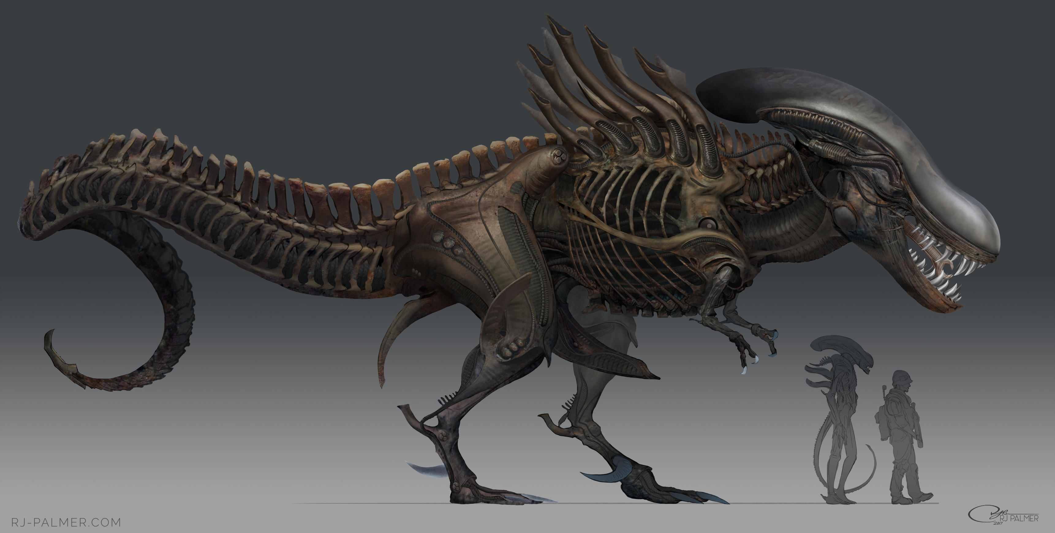 Alien T. rex by arvalis