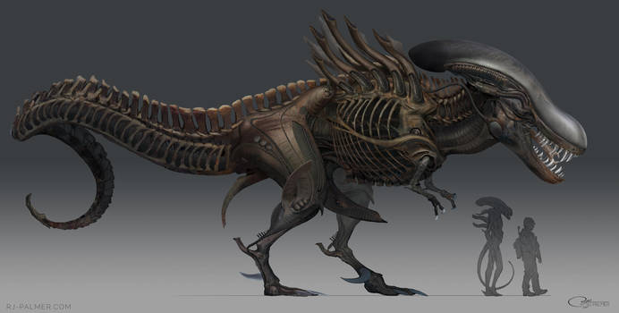 Alien T. rex by arvalis