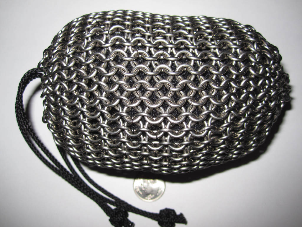 Chainmail pouch, full by demuredemeanor