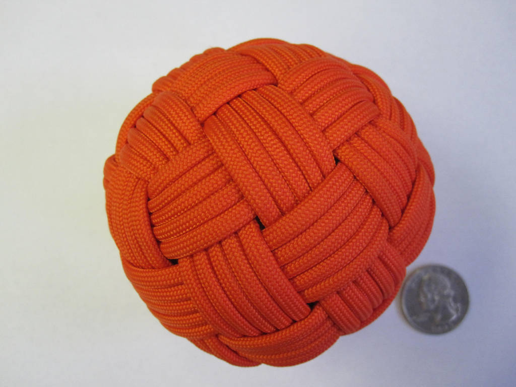 45 Face Globe knot, Large and Orange by demuredemeanor