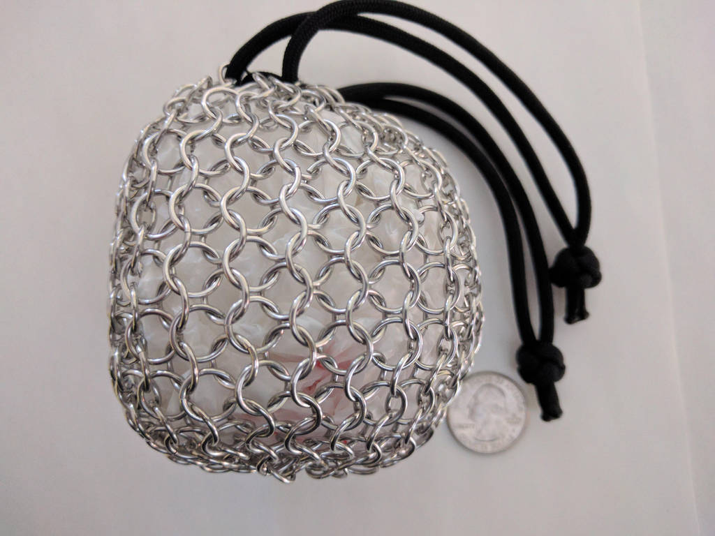 Chainmail pouch - 'Big' links, full by demuredemeanor