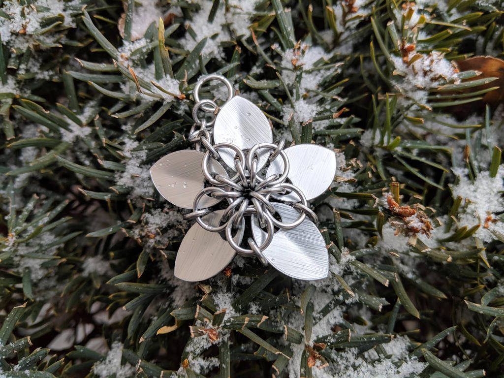 Scalemail Flower - Ornament by demuredemeanor