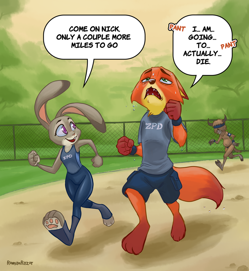 Zootopia Judy and Nick in Training by RomanDraws on DeviantArt
