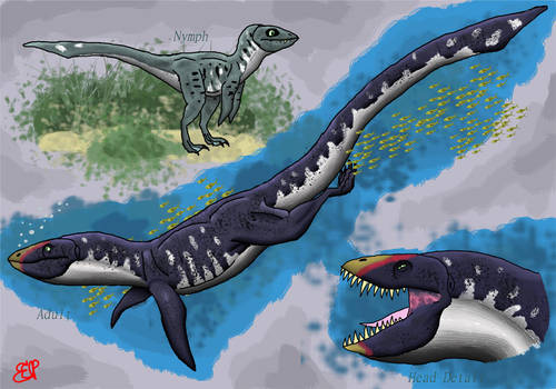 The Aquatic Dinosaur by AlbinoOctopus