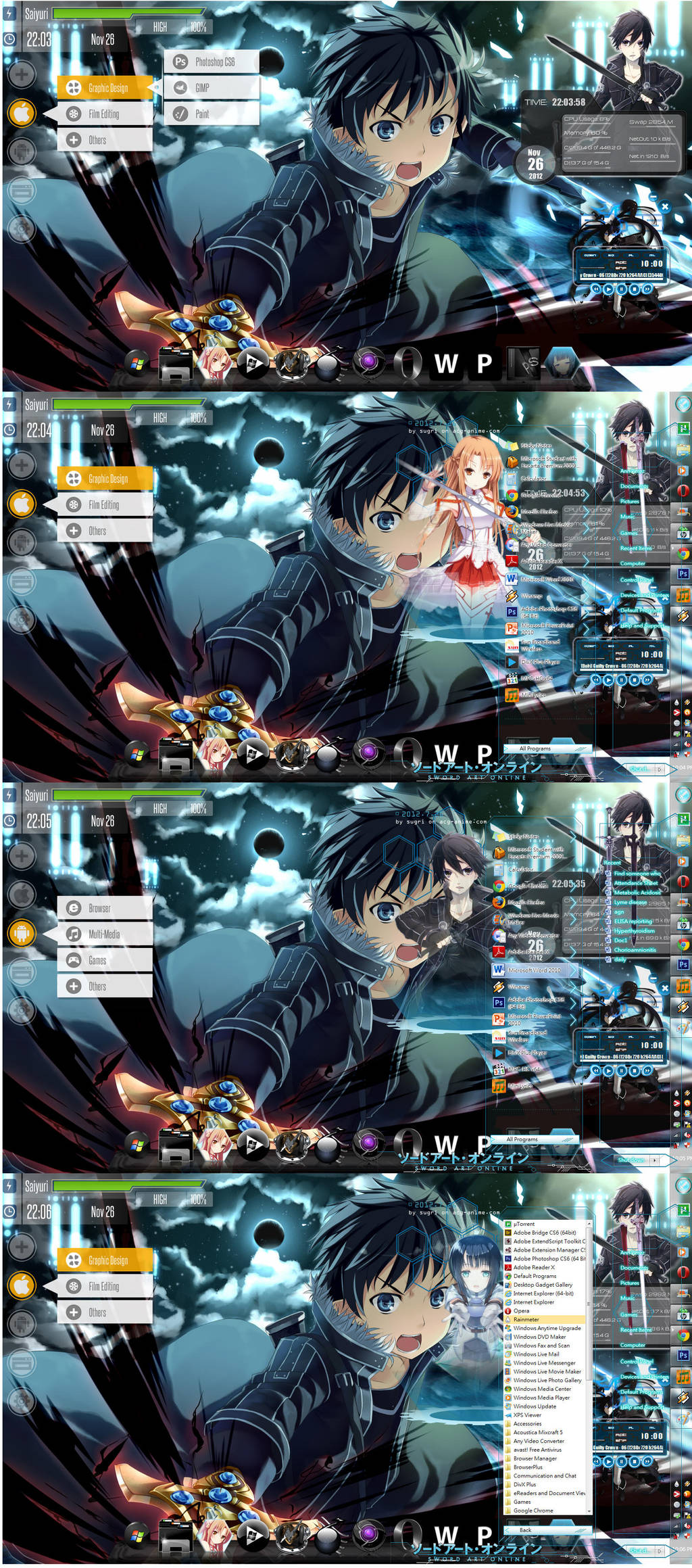 Sword Art Online Theme - Windows 7 by yunisuchan
