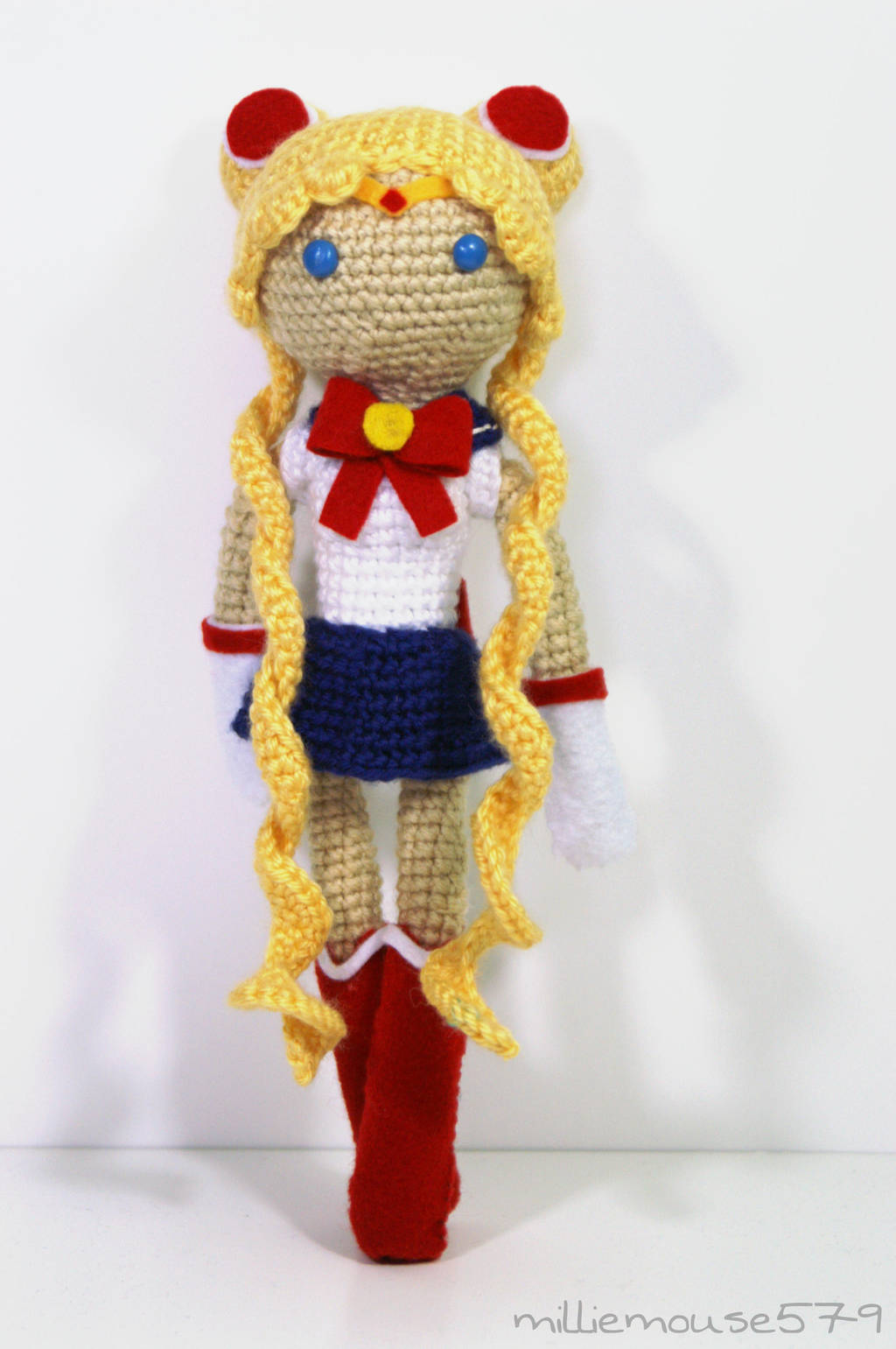 Champion of Love and Justice: Sailor Moon Amigurum by milliemouse579