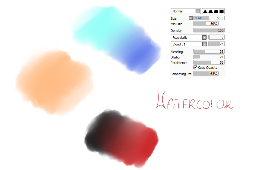 #11 Paint Tool Sai Brush - Watercolor Brush by CatBrushes