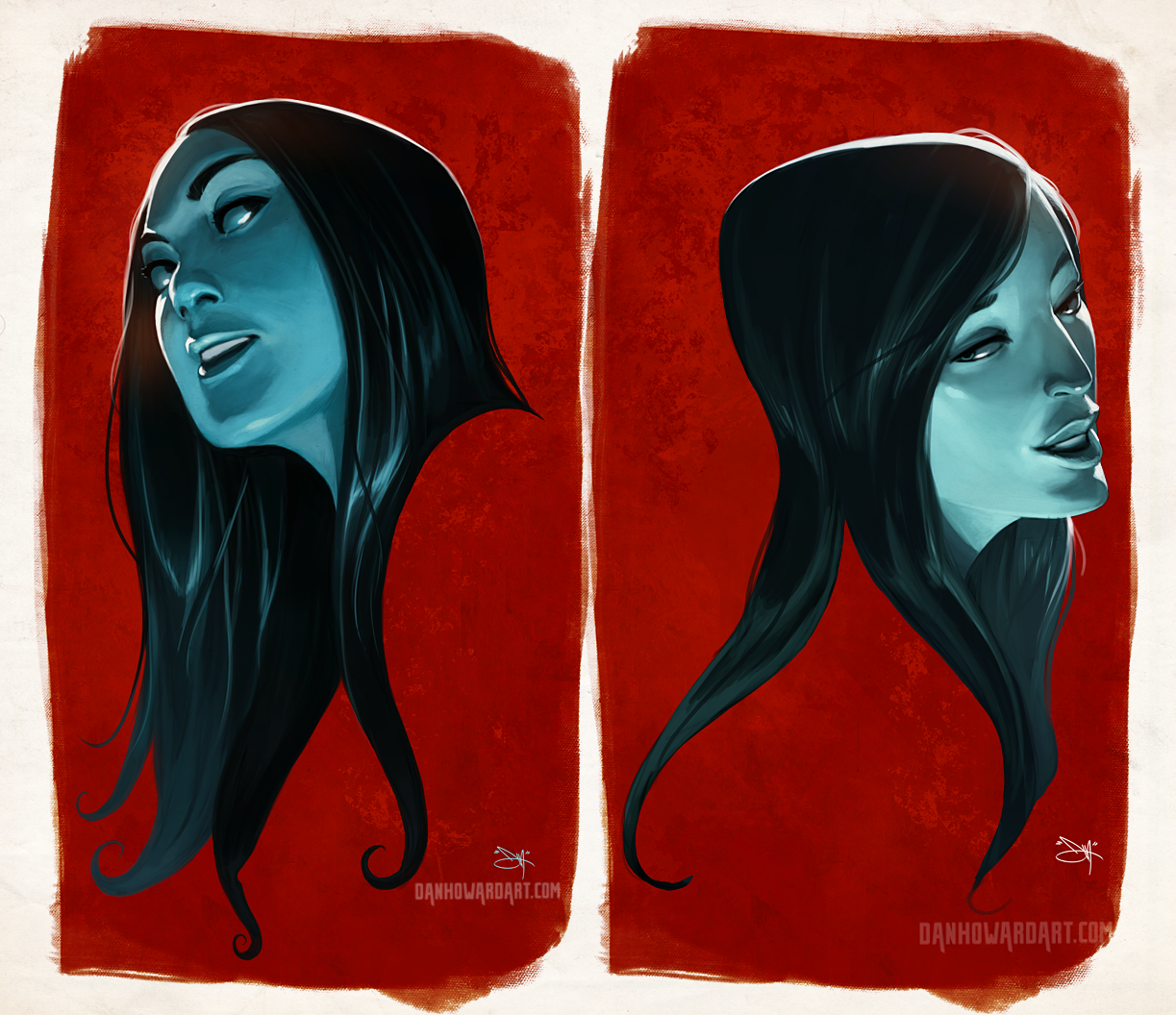 blue red by DanHowardArt