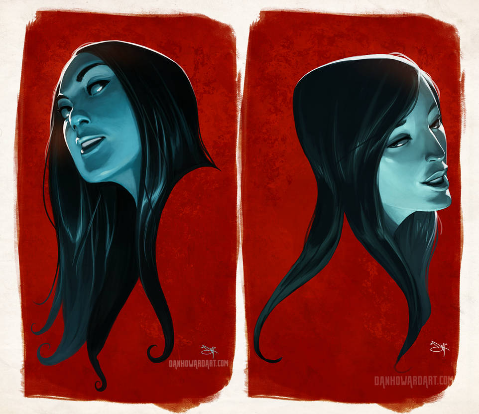 blue red by DanHowardArt