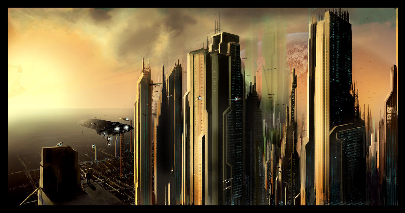 Futuristic City Scape by GenerationGX