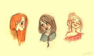 Girl Sketches by marlenakate