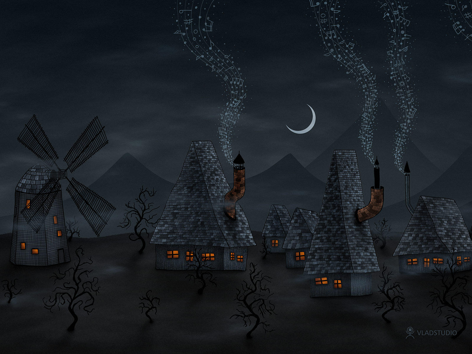 The Village Of Musicians by vladstudio