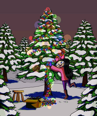 Commission: Decorating the Tree by Beane-Cat