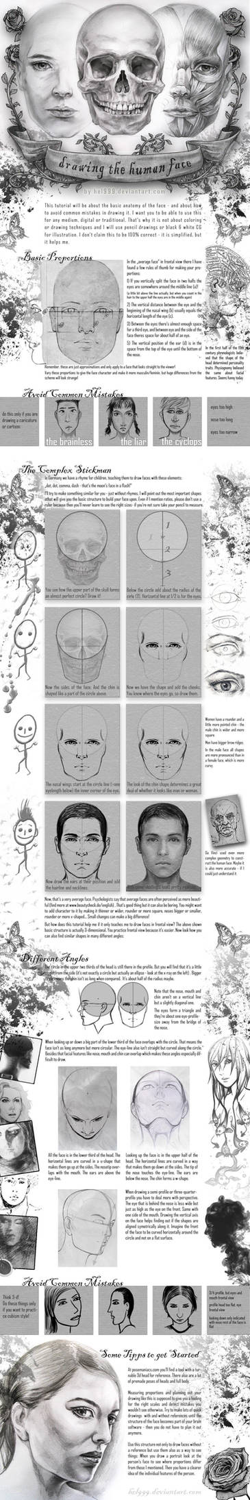 Face Drawing Tutorial by hel999