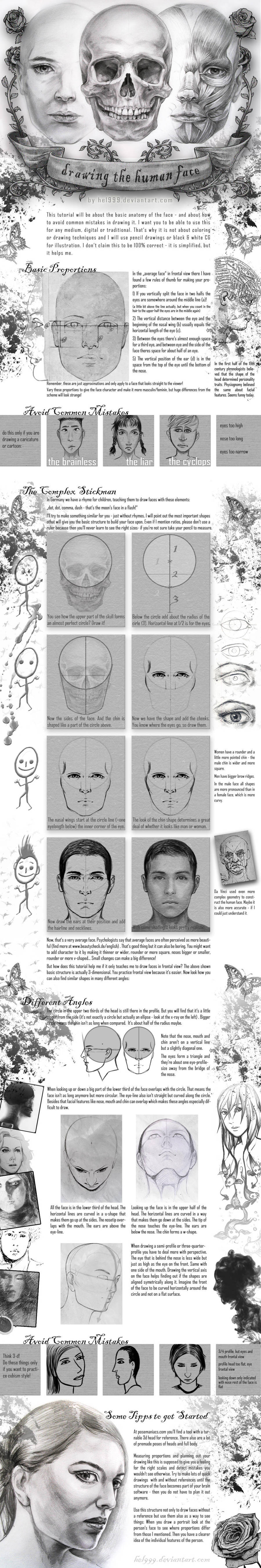 Face Drawing Tutorial by hel999