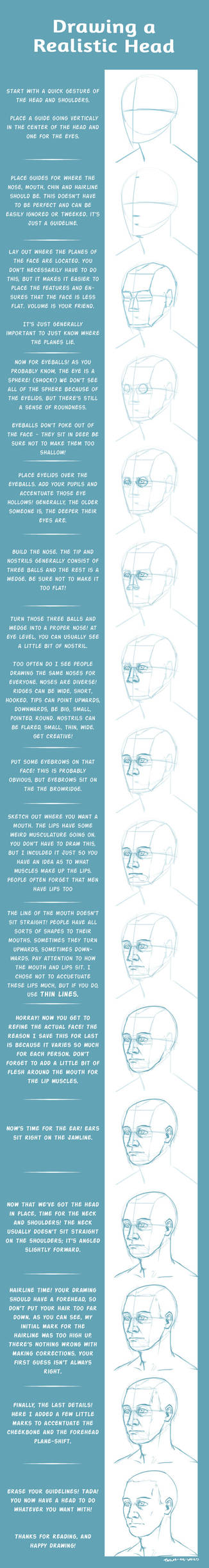 Drawing Realistic Heads - A Guide by Taylor-the-Weird